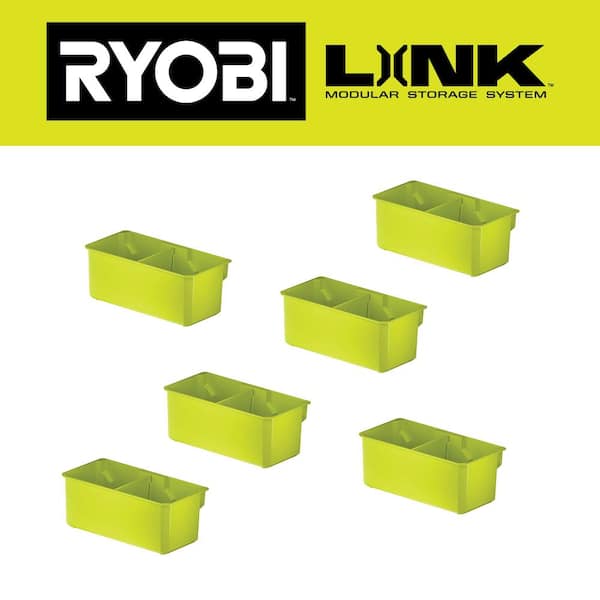 RYOBI LINK Double Organizer Bin (6-Pack)