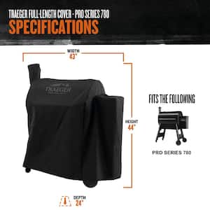 Waterproof Full Length Grill Cover For Traeger BAC374 20 Series BAC379 22 Series 