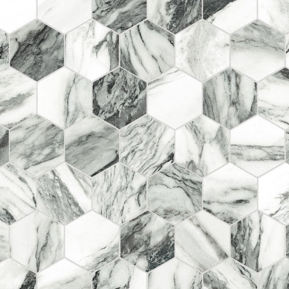 Touche 4 in. Hex Zebre 12 in. x 14 in. Porcelain Floor and Wall Mosaic Tile (6.78 sq. ft./Case) price history on PriceWatchPro