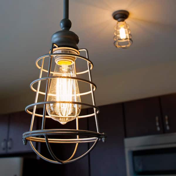 Design House Ajax Collection 1 Light, Edison Light Fixtures Home Depot
