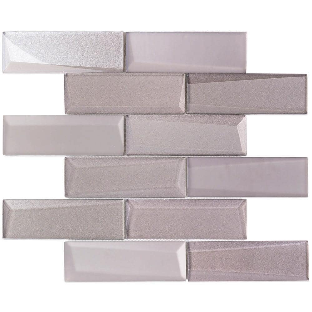 Wister Sepia 4 in. x 0.47 in. Polished Glass Mosaic Wall Tile Sample price history on PriceWatchPro
