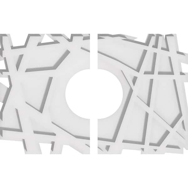 1 in. x 18 in. x 12 in PVC Medallion Moulding