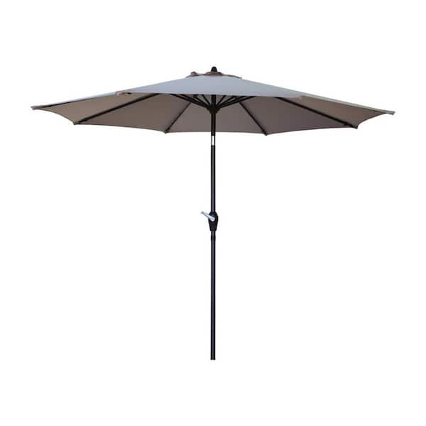LIVING ACCENTS 9 ft. Tiltable Market Umbrella in Tan