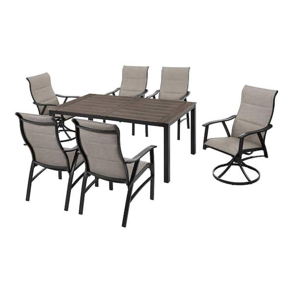 Hampton Bay Felton Falls 7-Piece Padded Sling Outdoor Dining Set