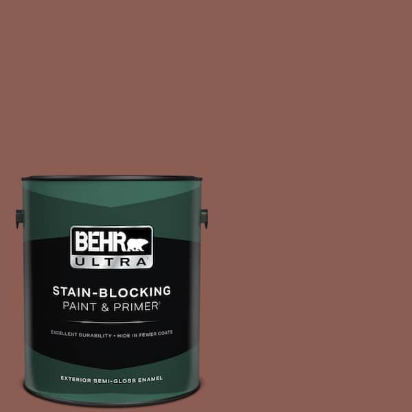 BEHR ULTRA 1 gal. #S170-6 Red Curry Semi-Gloss Enamel Exterior Paint & Primer