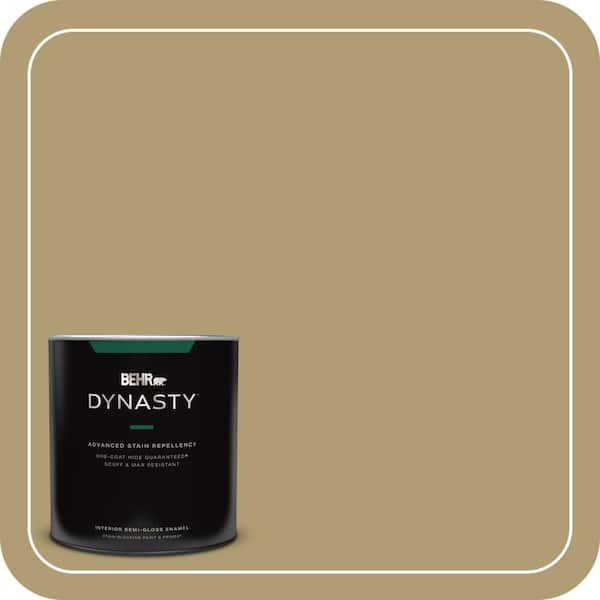 BEHR DYNASTY 1 qt. #QE-36 Golden Sage Semi-Gloss Enamel Interior Stain-Blocking Paint and Primer