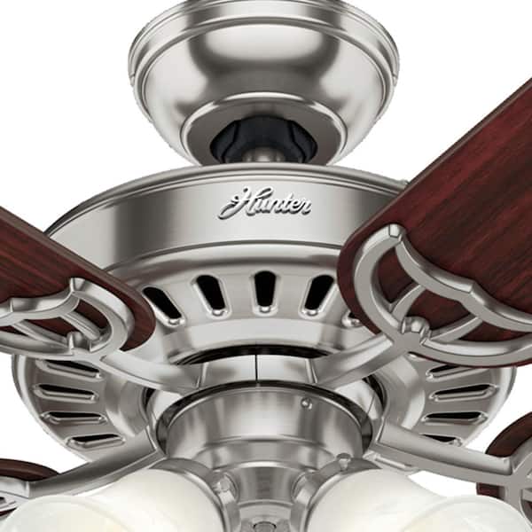 Hunter - Studio Series 52 in. Indoor Brushed Nickel Ceiling Fan with Light Kit