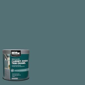 1 qt. #HDC-CL-22 Sophisticated Teal Semi-Gloss Enamel Interior/Exterior Cabinet, Door & Trim Paint