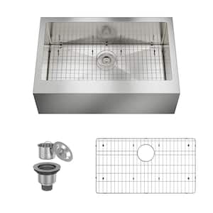 Farmhouse Apron-Front Stainless Steel 33 in. Single Bowl Kitchen Sink