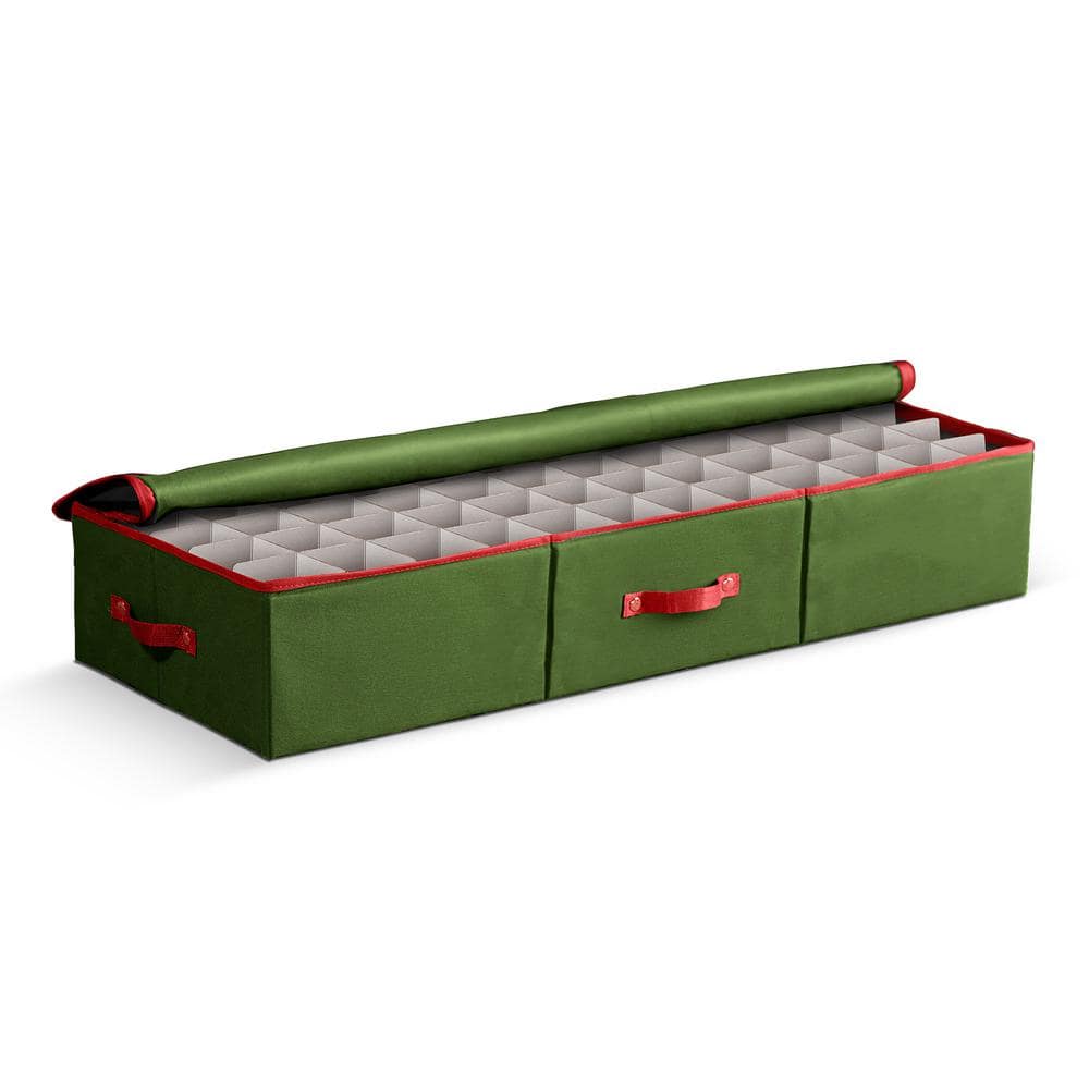 OSTO 40 in. Green Nonwoven Ornament Storage Box (120Ornaments) OSP