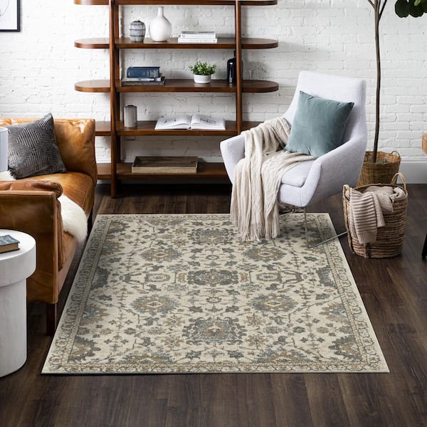 Grove Elms Gray 6 ft. x 9 ft. Area Rug