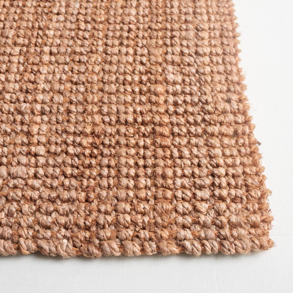 Natural Jute 3' x 3' Square Handmade Flat Woven Rug