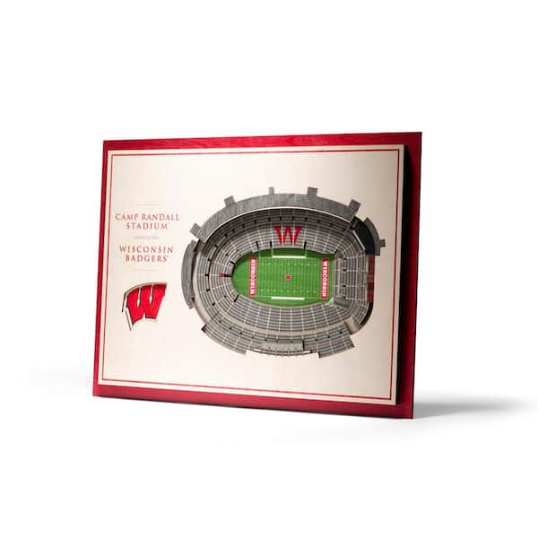 NCAA Wisconsin Badgers 5-Layer Stadiumviews 3D Wooden Wall Art