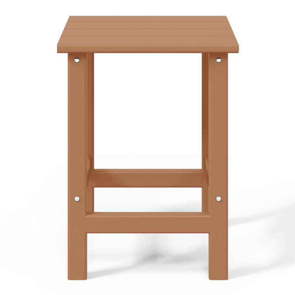 Laguna Square Teak Outdoor Side Table - All-Weather HDPE
