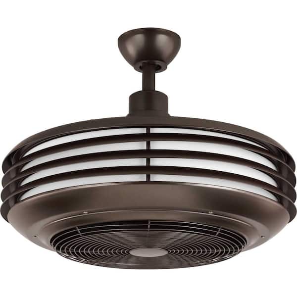 Progress Lighting Sanford 23 in. Integrated LED Architectural Bronze Ceiling Fan with Light Kit