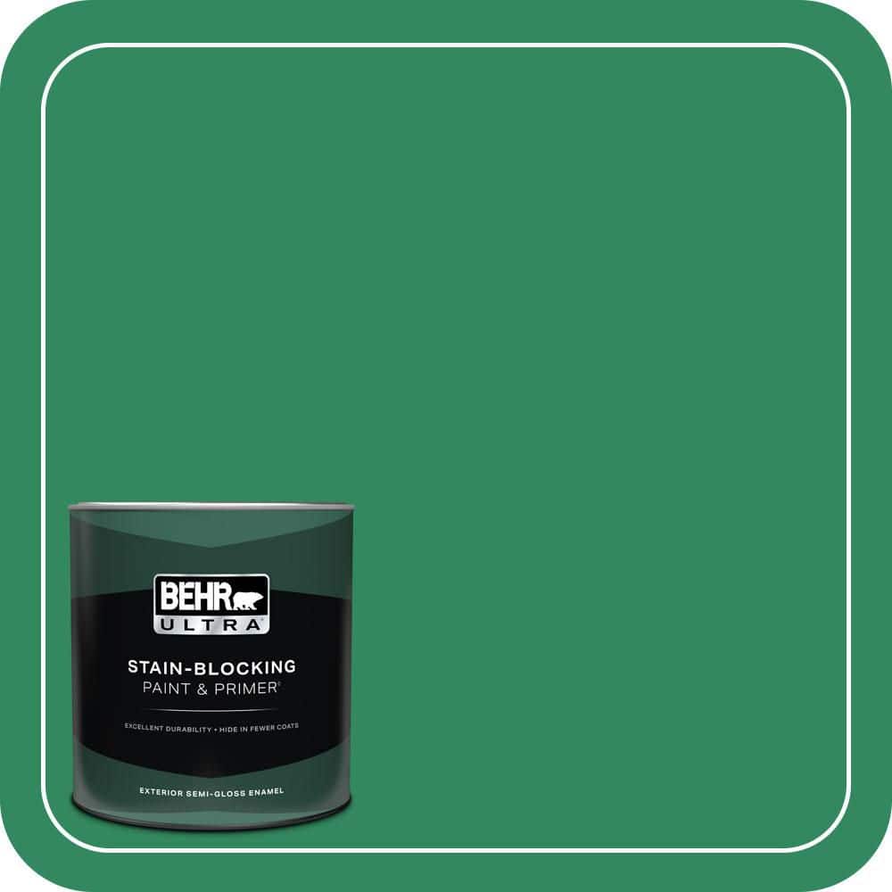 1 qt. #P420-6 Exquisite Emerald Semi-Gloss Enamel Exterior Paint & Primer price history on PriceWatchPro