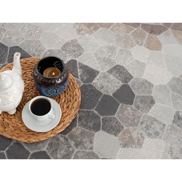 Havana Beige (2 ft. x 6 ft.) - 2 ft. 3 in. x 6 ft. Traditional Distressed Doormat Area Rug Entrance Floor Mat