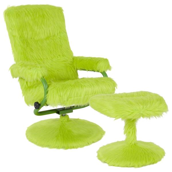 Flash Furniture Citrus Green Fur Recliner