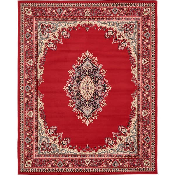 Unique Loom Reza Washington Red 8' 0 x 10' 0 Area Rug