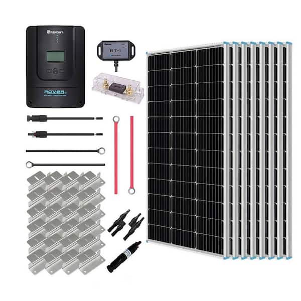 Renogy 800-Watt 12-Volt Off-Grid Solar Premium Kit w/ 8-Piece 100W Monocrystalline Panel and 60A MPPT Rover Charge Controller