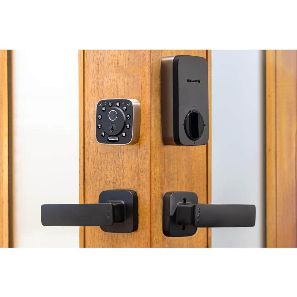 ULTRALOQ Black Fingerprint Smart Lock with Built-in WiFi