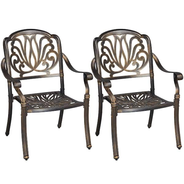 Yaheetech Patio Bistro Chairs Outdoor Furniture Stackable Antique ...