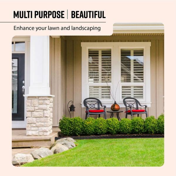 48 in. x 3 in. x 3 in. Gray Castle Rubber Edging (48-Pack)