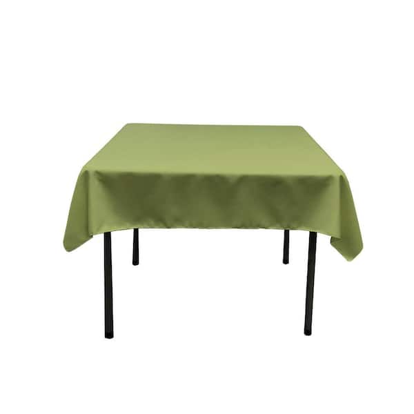 58 in. x 58 in. Dark Sage Polyester Poplin Square Tablecloth
