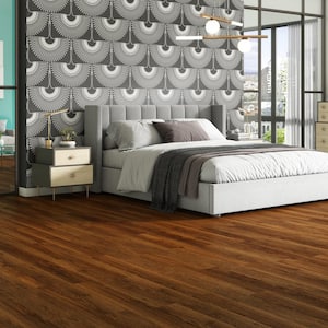 Polished Pro Truly Brown 8 MIL x 6 in. W x 48 in. L Glue Down Waterproof Luxury Vinyl Flooring (52 sq.ft./case)