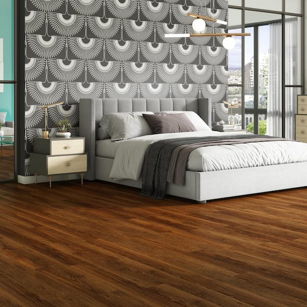 Polished Pro Ultra Thick Truly Brown 20-mil x 6 in. W x 48 in. L Glue Down Waterproof Vinyl Flooring (24 sq. ft. /ctn)