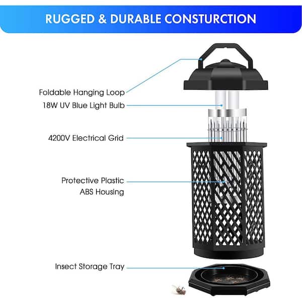 Cubilan Outdoor Fly Catcher, 18W & 4200V High Power Electric Bug