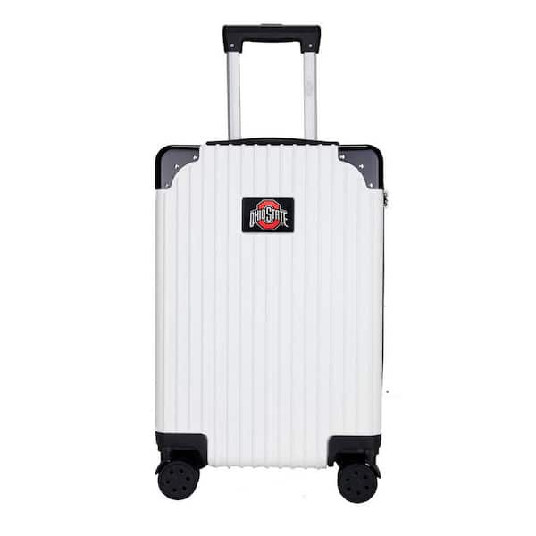 Mojo 21 in. White Ohio State University Buckeyes premium 2-Toned Carry-On Suitcase
