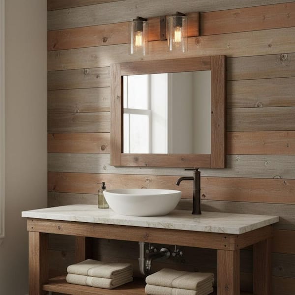 HINKLEY Sawyer 14.25 in. 2 Light Sequoia Vanity Light