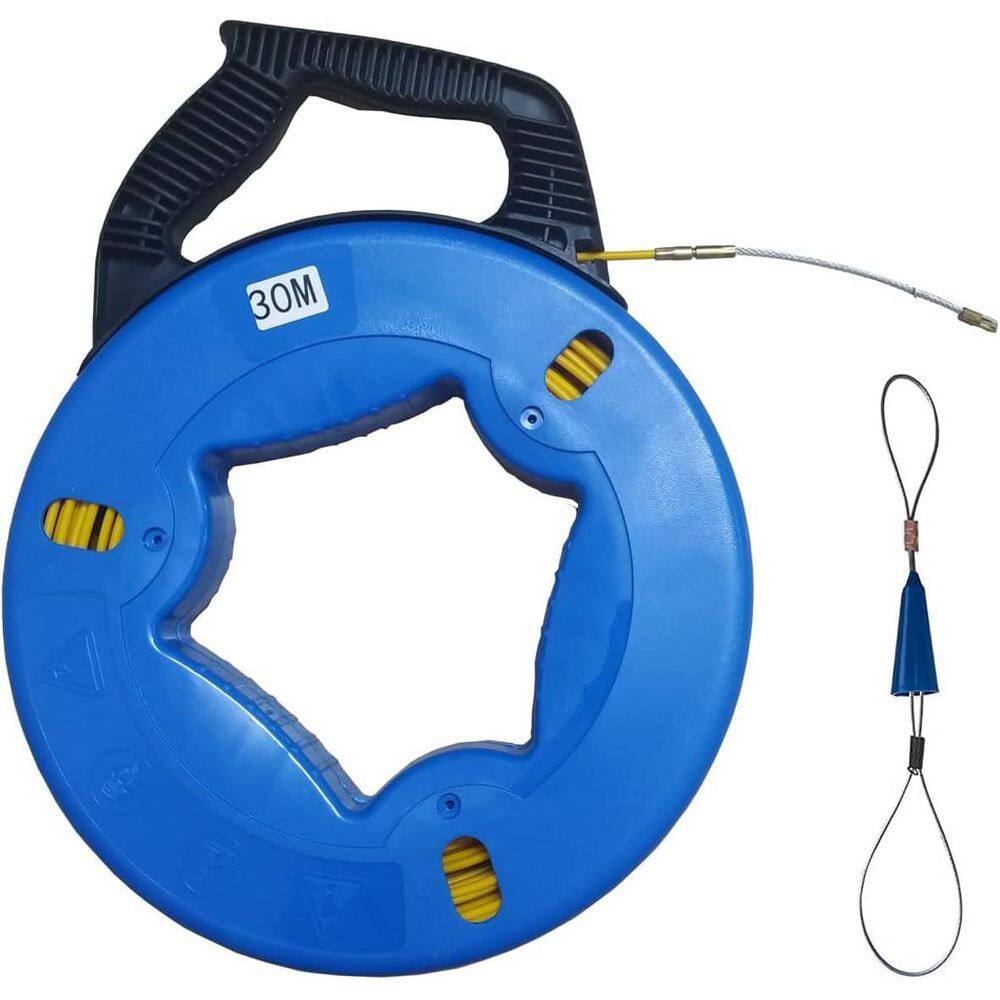 Twist-Shaped 100 ft. Polyester Synthetic Resin Fish Tape Wire Puller Electrical Tool with Storage Case price history on PriceWatchPro