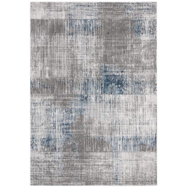 SAFAVIEH Craft Gray/Blue 5 ft. x 8 ft. Plaid Abstract Area Rug