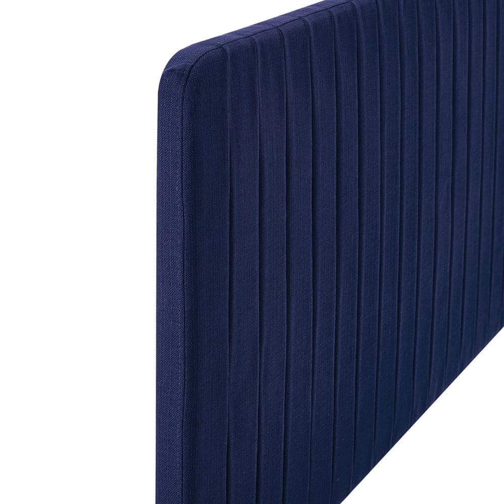 Royal Blue Tufted Upholstered California King Headboard