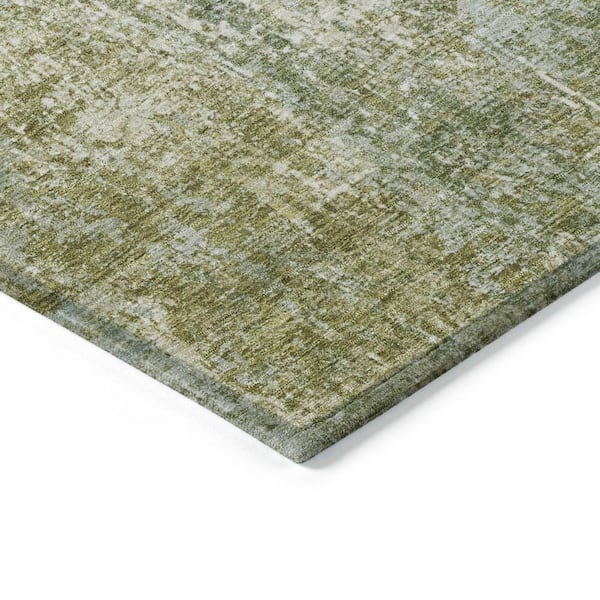 Chantille Machine Washable Indoor/Outdoor Abstract ACN1765 Aloe 8 ft. x 10 ft. Area Rug