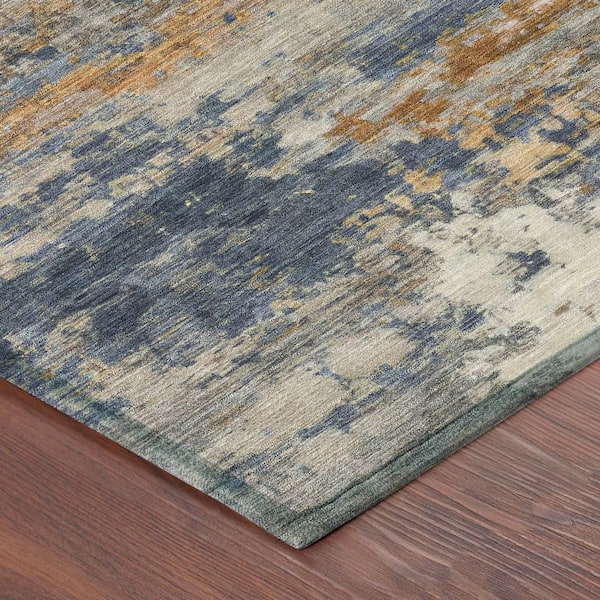 Chantille Machine Washable Indoor/Outdoor Abstract ACN2810 Granite 5 ft. x 7 ft. 6 in. Area Rug