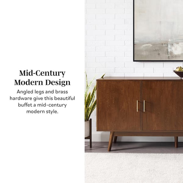 Walker Edison Furniture Company Acorn 70 in. Mid-century Modern 3
