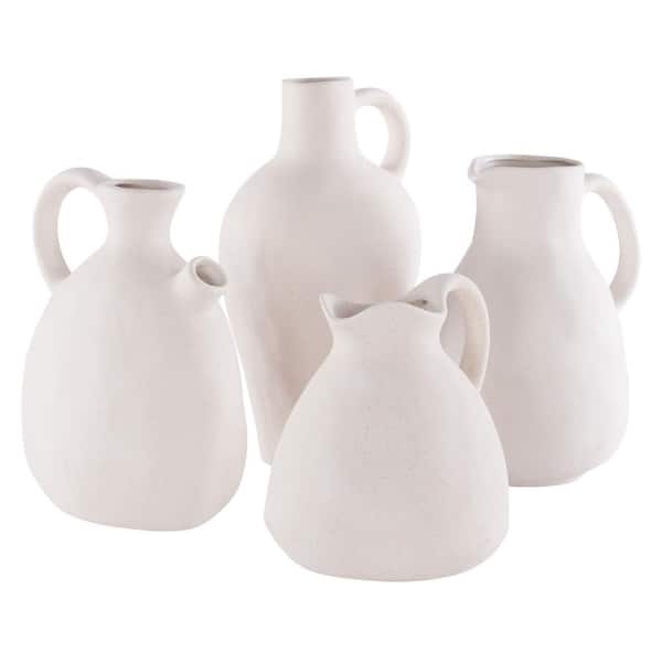 SAFAVIEH Misa 8.25 in. Glazing Beige Decorative Vase (Set of 4)