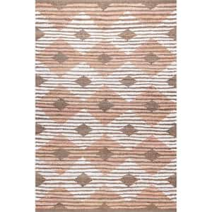 Marla Denim and Jute Diamonds Pink 8 ft. x 10 ft. Indoor Area Rug