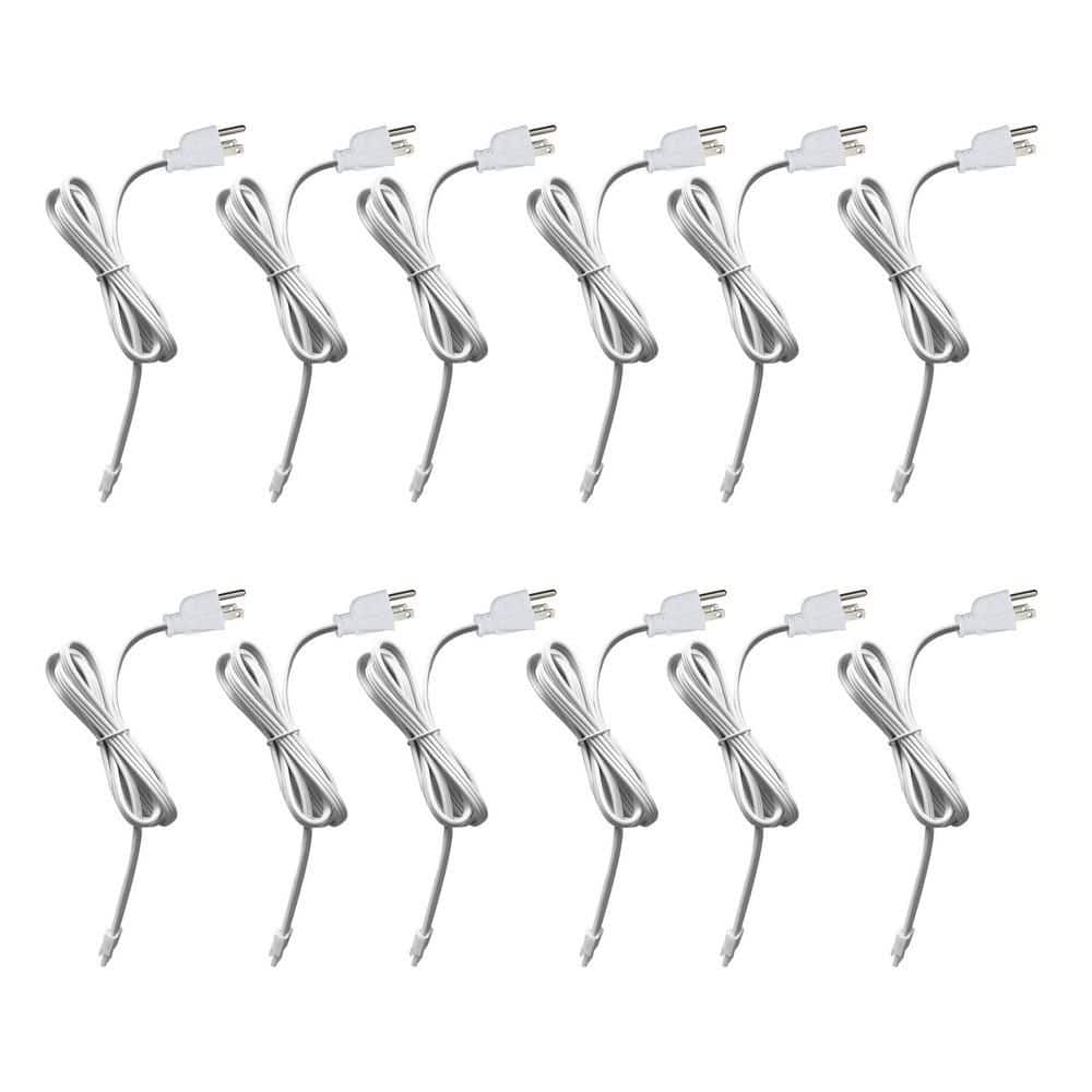 6 ft. White AC Plug Cable Power Cord for Onesync Under Cabinet Light (12-Pack) price history on PriceWatchPro