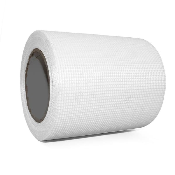 6 in. x 100 ft. Self-Adhesive Encrypted Fiberglass Repair Mesh Drywall Joint Tape for Wall Cracks (1-Pack)
