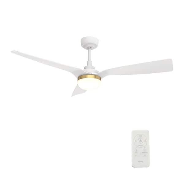 Striver II 52 in. Integrated LED Indoor White Smart Ceiling Fan with Light and Remote, Works with Alexa and Google Home