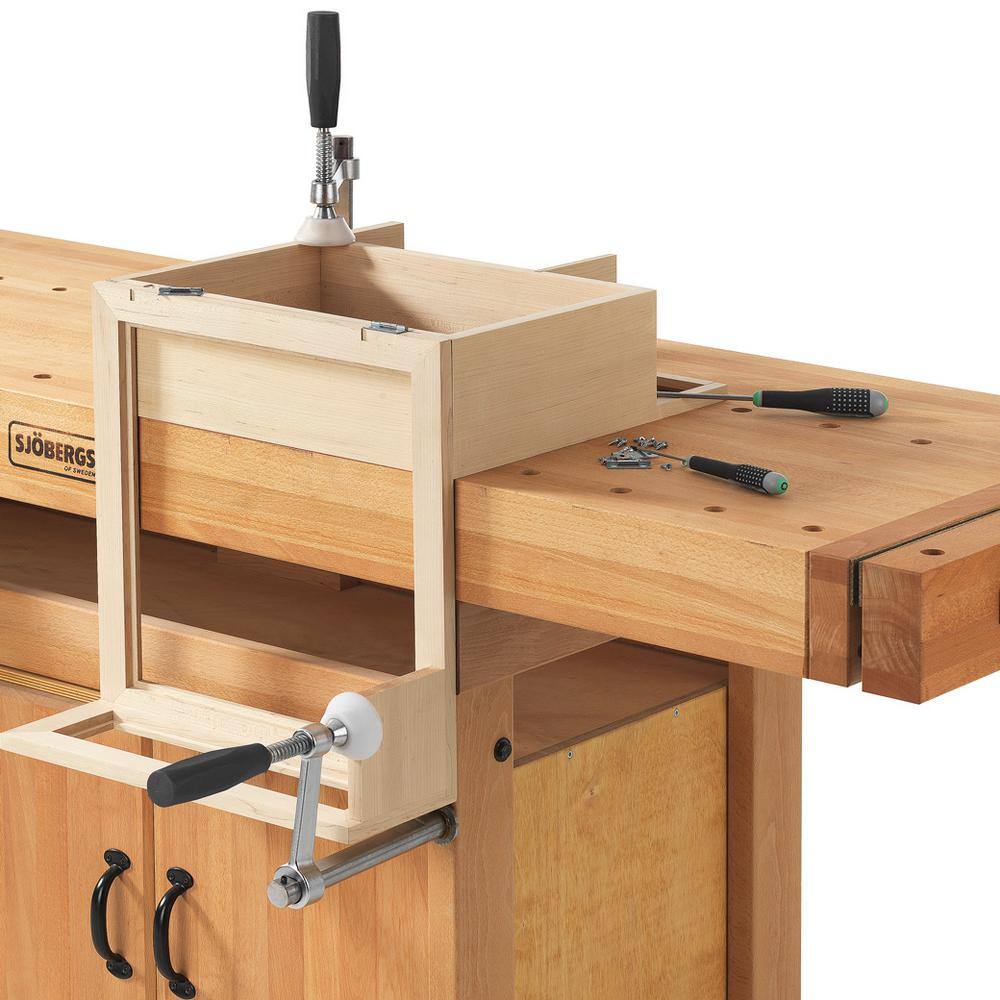 Scandi Plus 73'' Solid Wood Workbench with Bench Dogs
