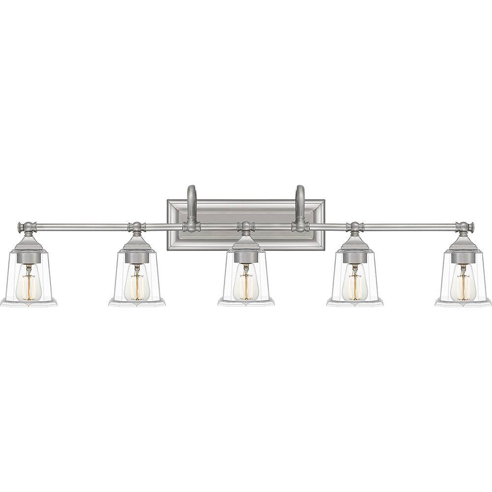 Nicholas 5-Light Brushed Nickel Vanity Light price history on PriceWatchPro