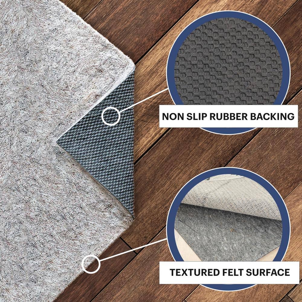 Classic Non-Slip Thin 8 ft. x 10 ft. Dual Surface 1/8 in. Thick Rug Pad - thumbnail 3