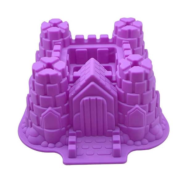 3D Castle Silicone Non Stick Cake Mold for Baking, Jello, Gelatin, Bread, Soap, Oven Safe, 1 Piece
