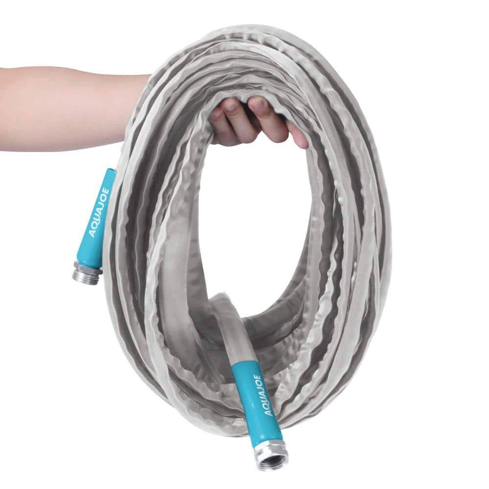 Aqua Joe 100ft Ultra Flexible Kink-Free Gray Garden Hose