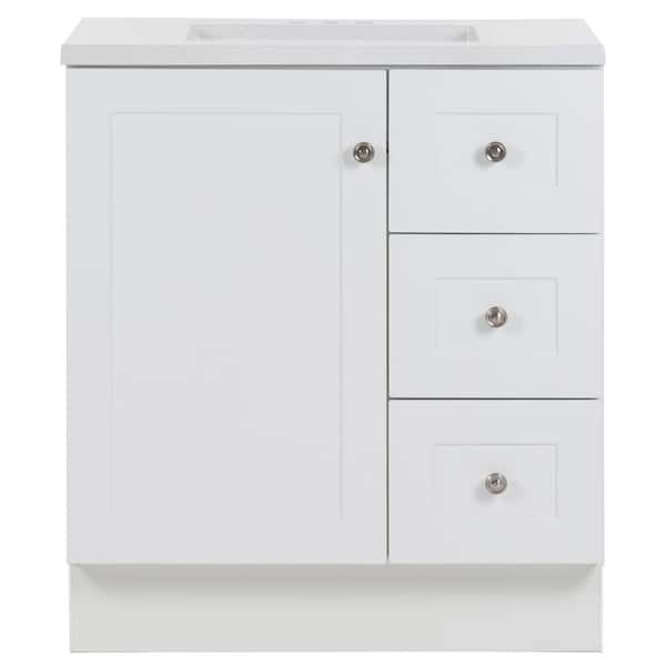 Photo 1 of Bannister 30.50 in. W x 18.75 in. D x 35.14 in. H Bath Vanity in White with White Top